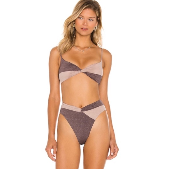 LSPACE Colorblock Shimmer Bikini SET 👙 - Picture 5 of 15